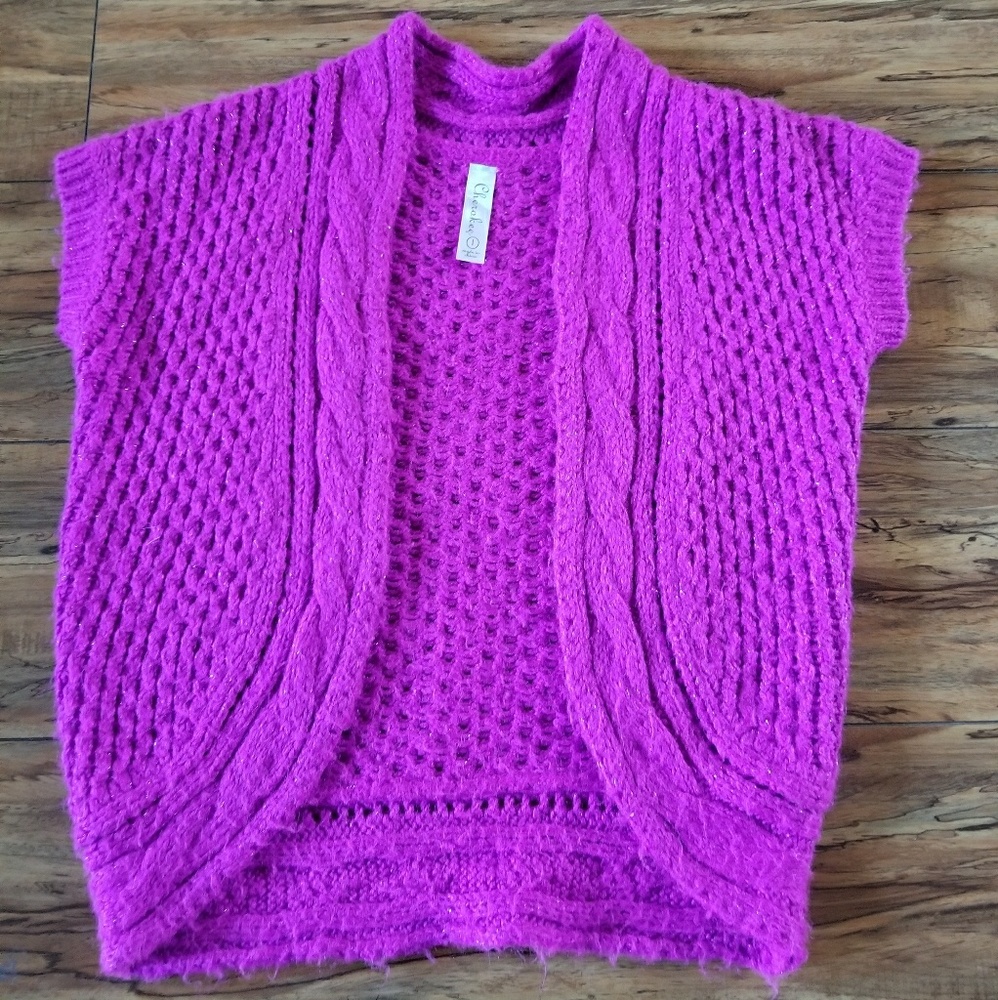 Girl's Short-Sleeved Cardigan